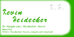 kevin heidecker business card